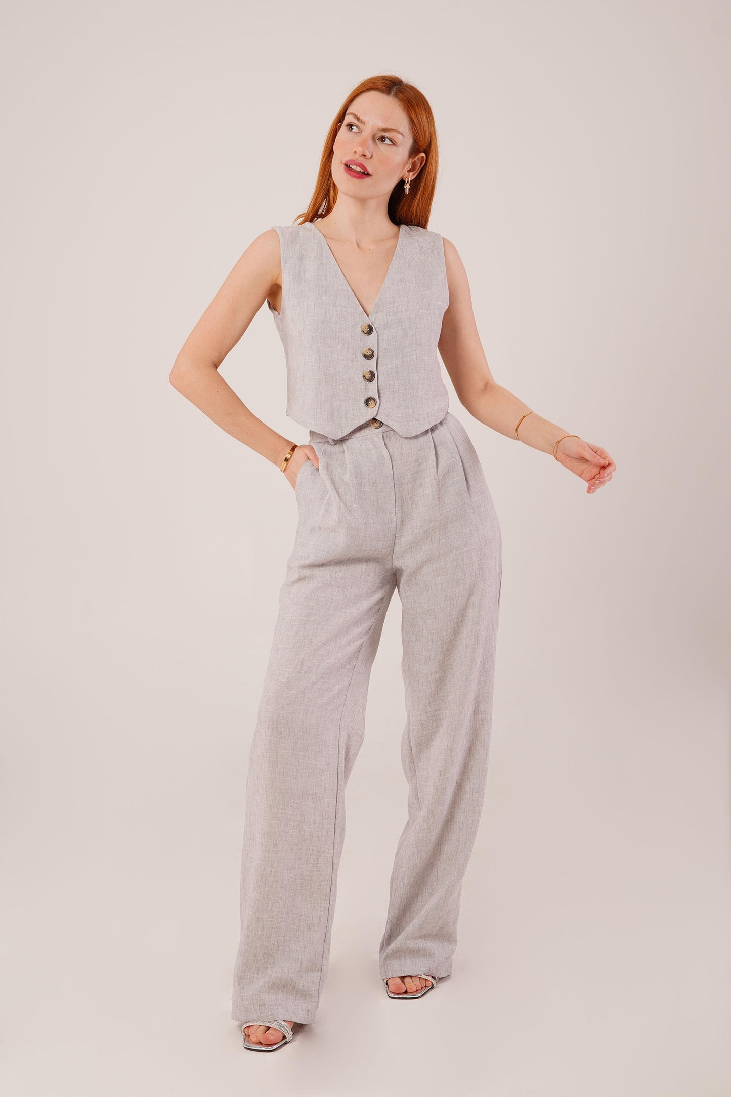 Kırçıllı Desen Gri Takım