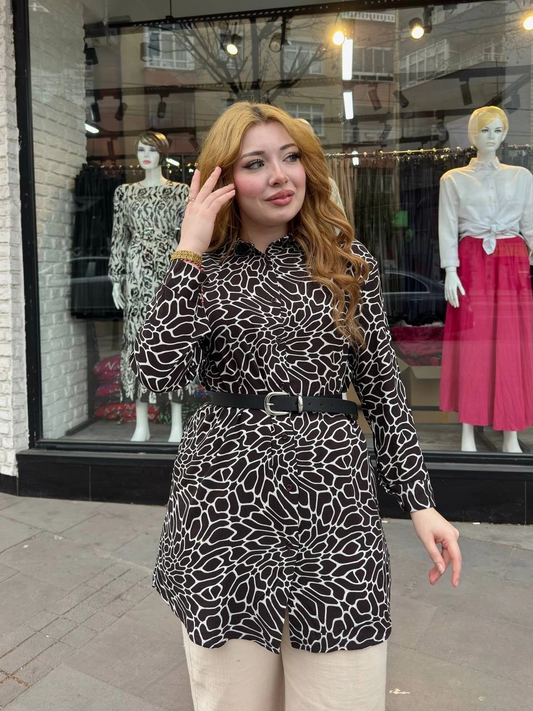 Desenli tunik gömlek