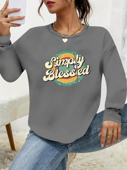 Kadın Uzun Kollu Bisiklet Yaka Viskon Iki Iplik Bluz