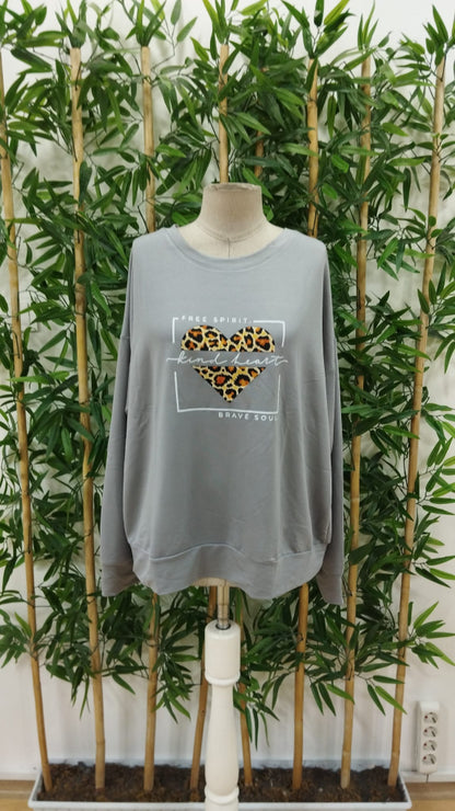 Kadın Uzun Kollu Bisiklet Yaka Desenli Viskon Iki Iplik Bluz