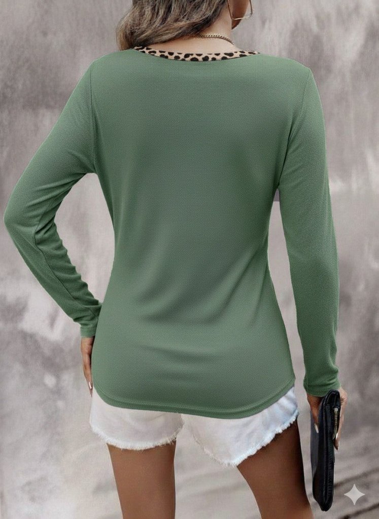 Kadın Uzun Kollu V Yakalı Kaşkorse Bluz