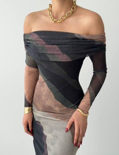 Sevilla Madonna Yaka Tül Elbise