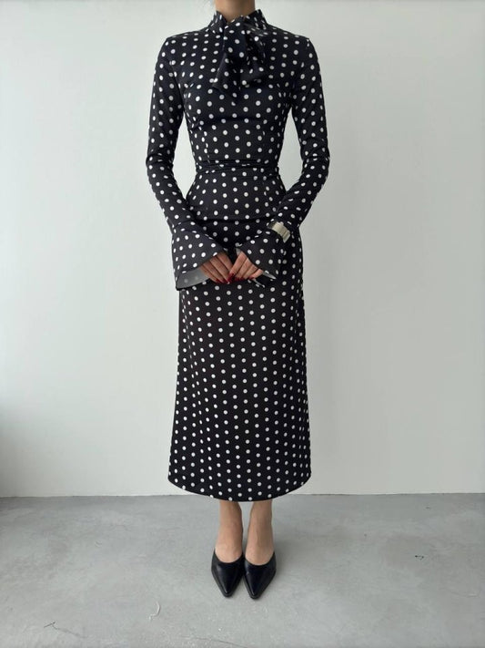 Potenza Puantiyeli Elbise