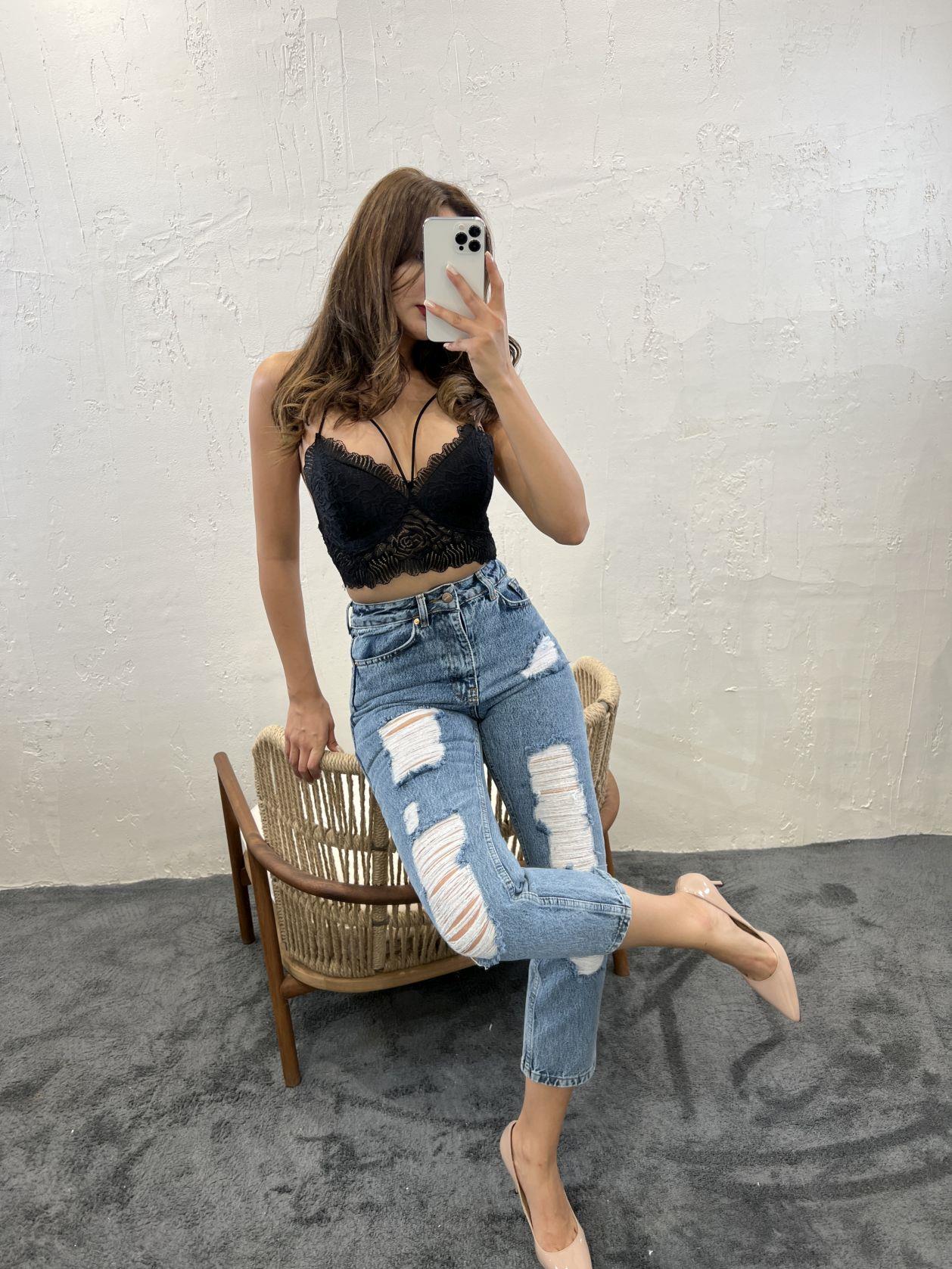 5998 KOT PANTOLON-MAVİ