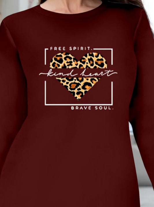 Kadın Uzun Kollu Bisiklet Yaka Desenli Viskon Iki Iplik Bluz