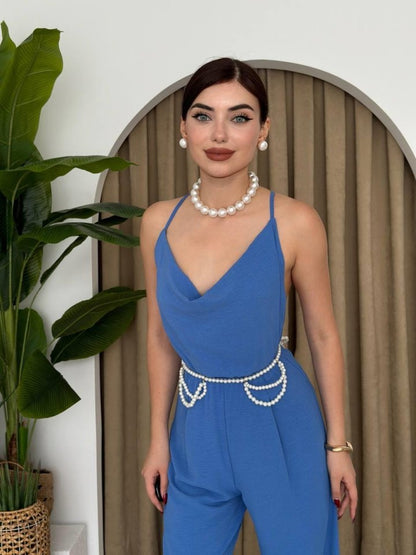 Darcy Sırt Dekolteli Tulum