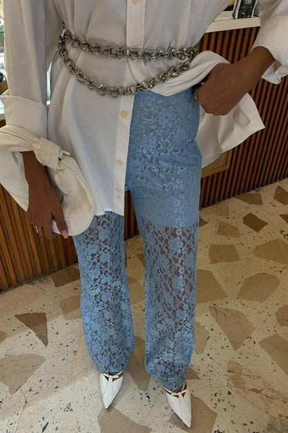 İçi Astarlı Dantel Pantolon 0081