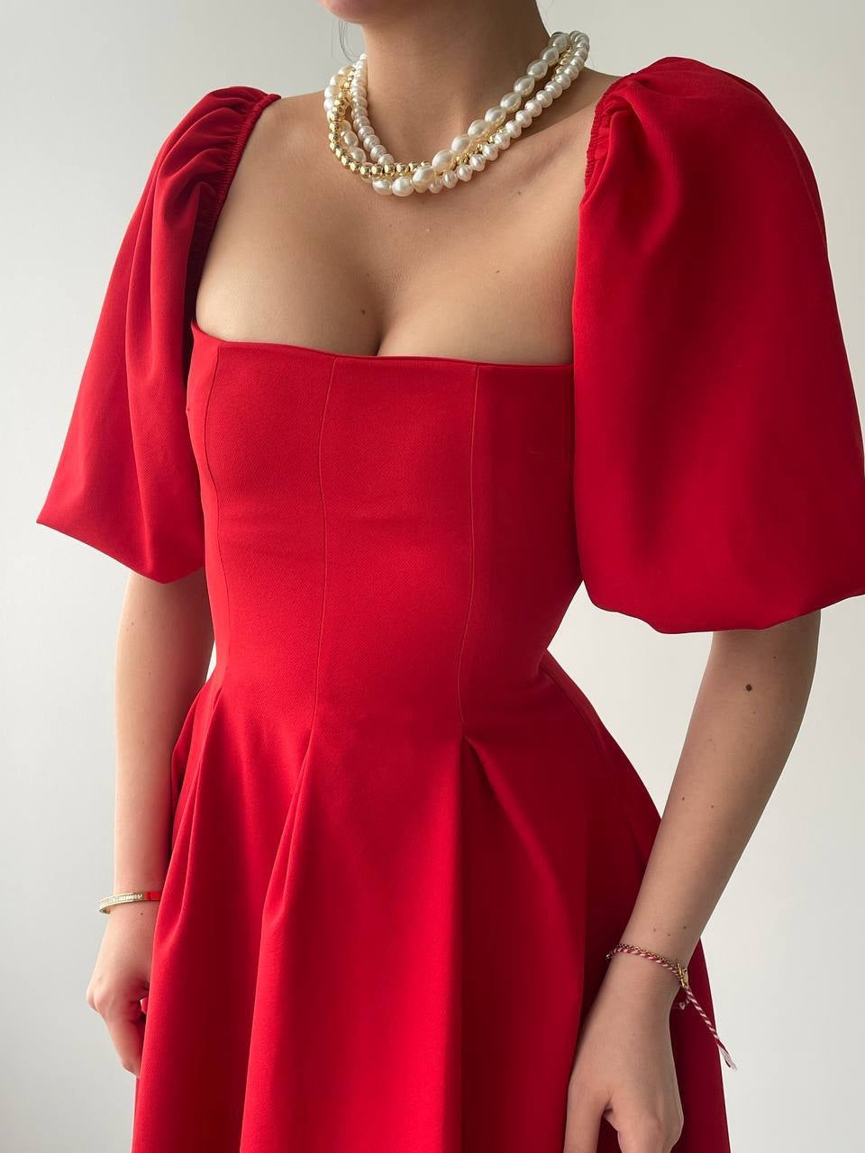 Benjamin Çan Etekli Midi Boy Elbise