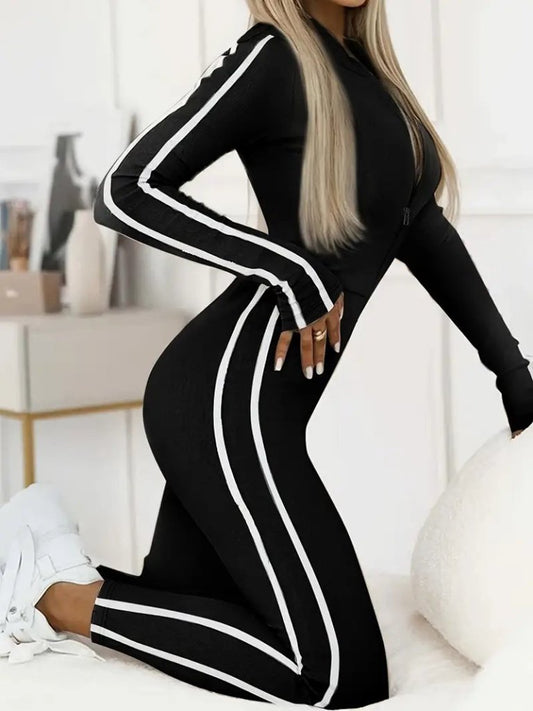 Kadın Uzun Kollu önden Fermuarlı şardonlu Dalgıç Tulum