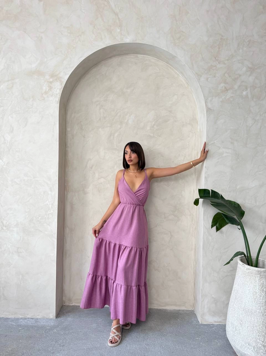 Fırfırlı katlı elbise s255049