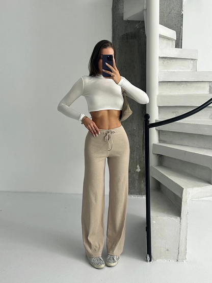 Fit comfort bej salaş pantolon A6011