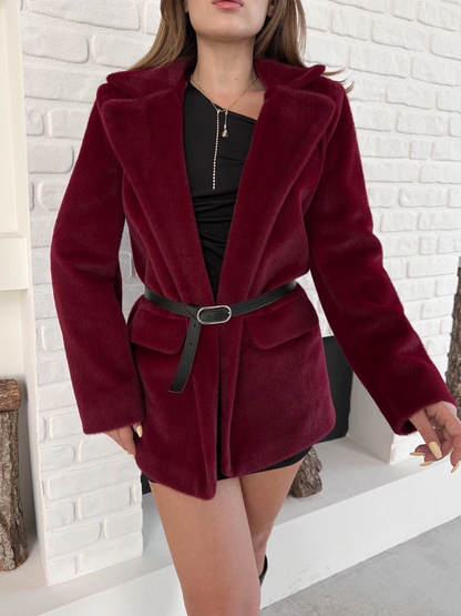 Fok ceket premıum kalite bordo st255860