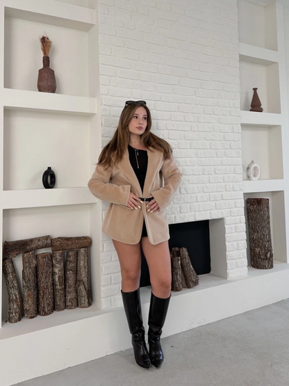 Fok ceket premıum kalite bej st255860