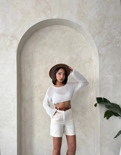 Gabardin kumaş şort