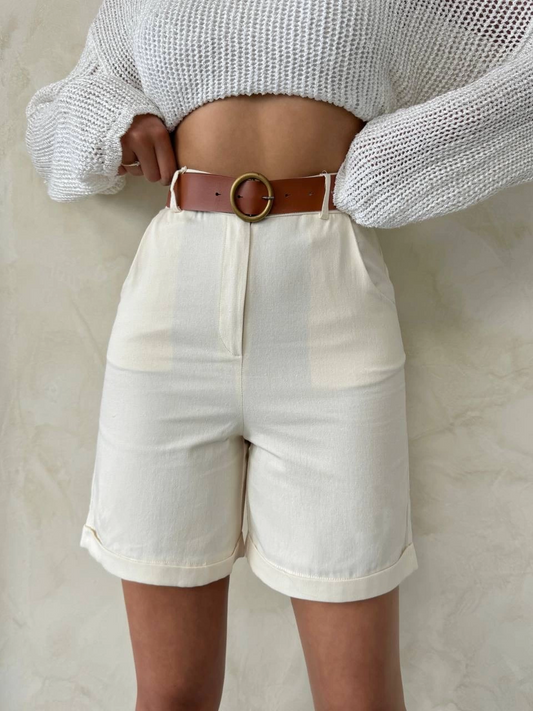 Gabardin kumaş şort