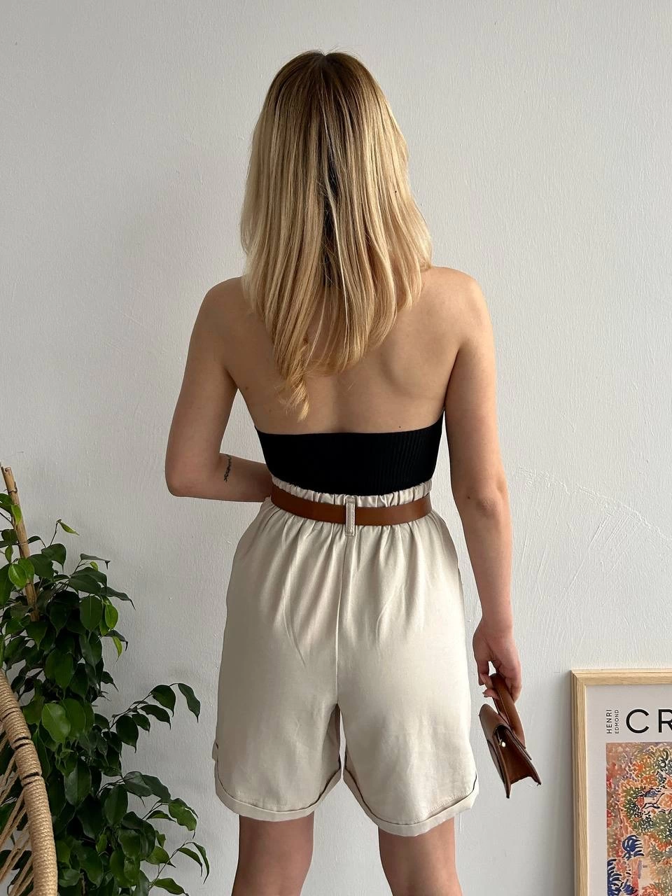 Gabardin kumaş şort