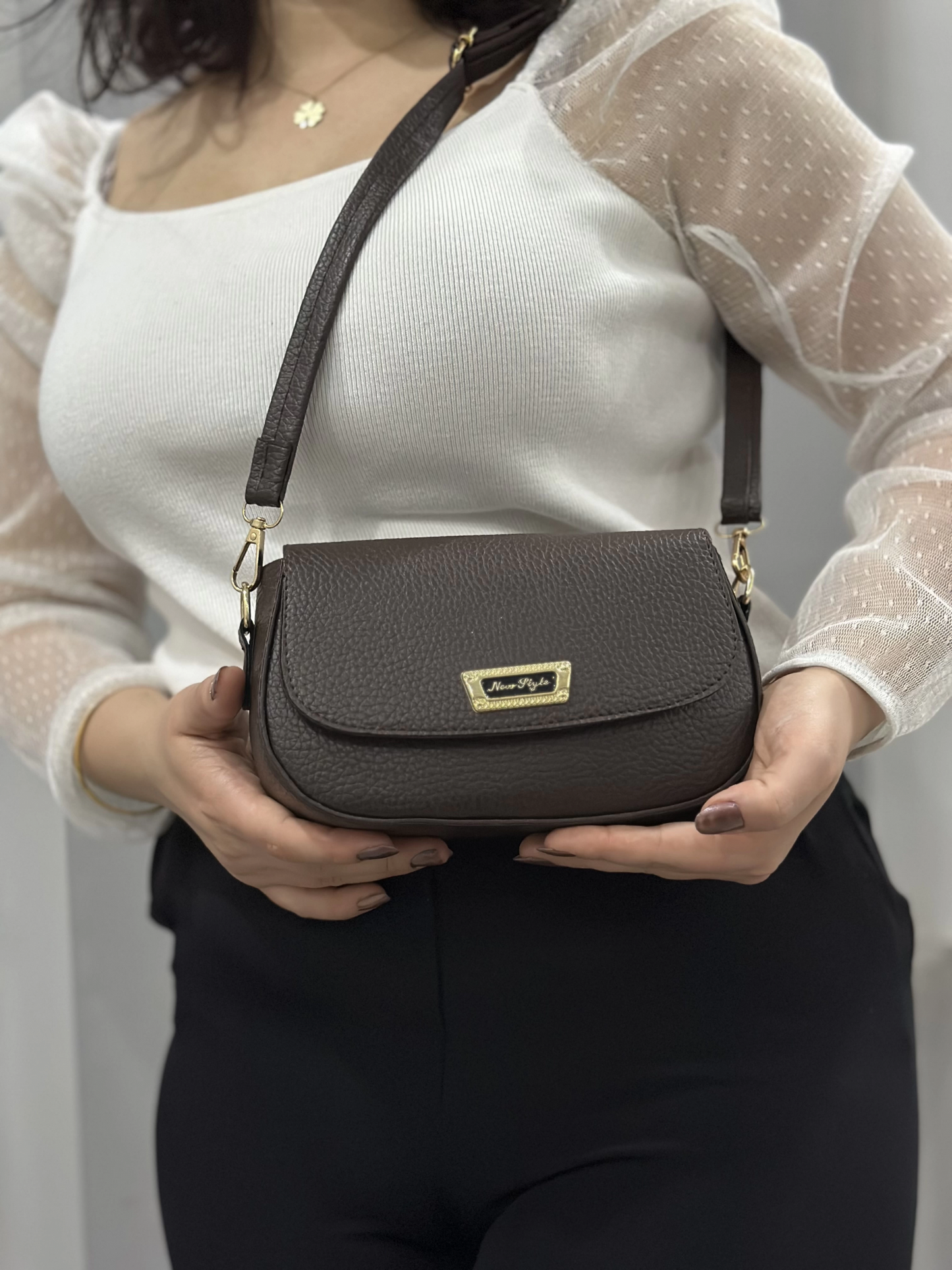 Kahve cilt jessi çanta