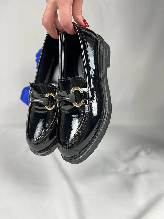 KB-801 Kuback Kömür Rugan Günlük Kadın Babet