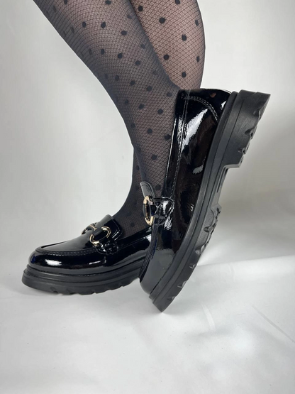 KB-ZN101 Kuback Kömür Rugan Günlük Kadın Babet