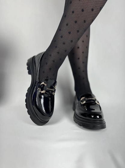 KB-ZN101 Kuback Kömür Rugan Günlük Kadın Babet