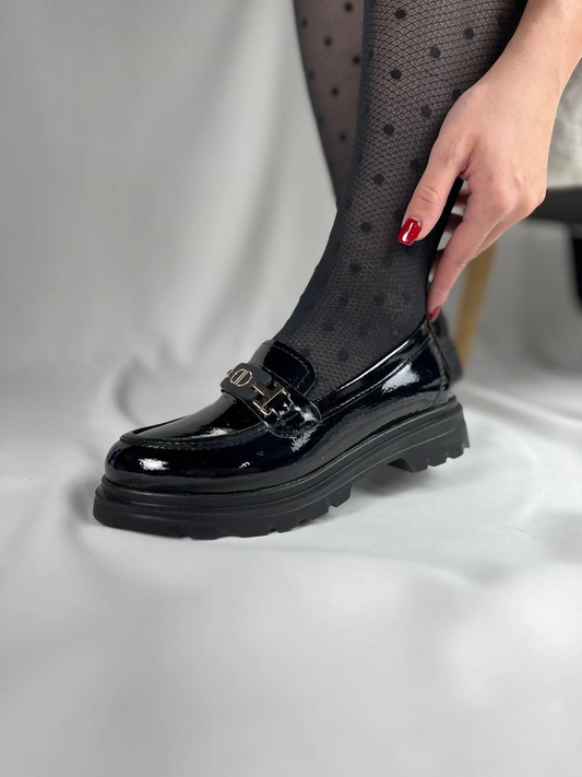 KB-ZN102 Kuback Kömür Rugan Günlük Kadın Babet