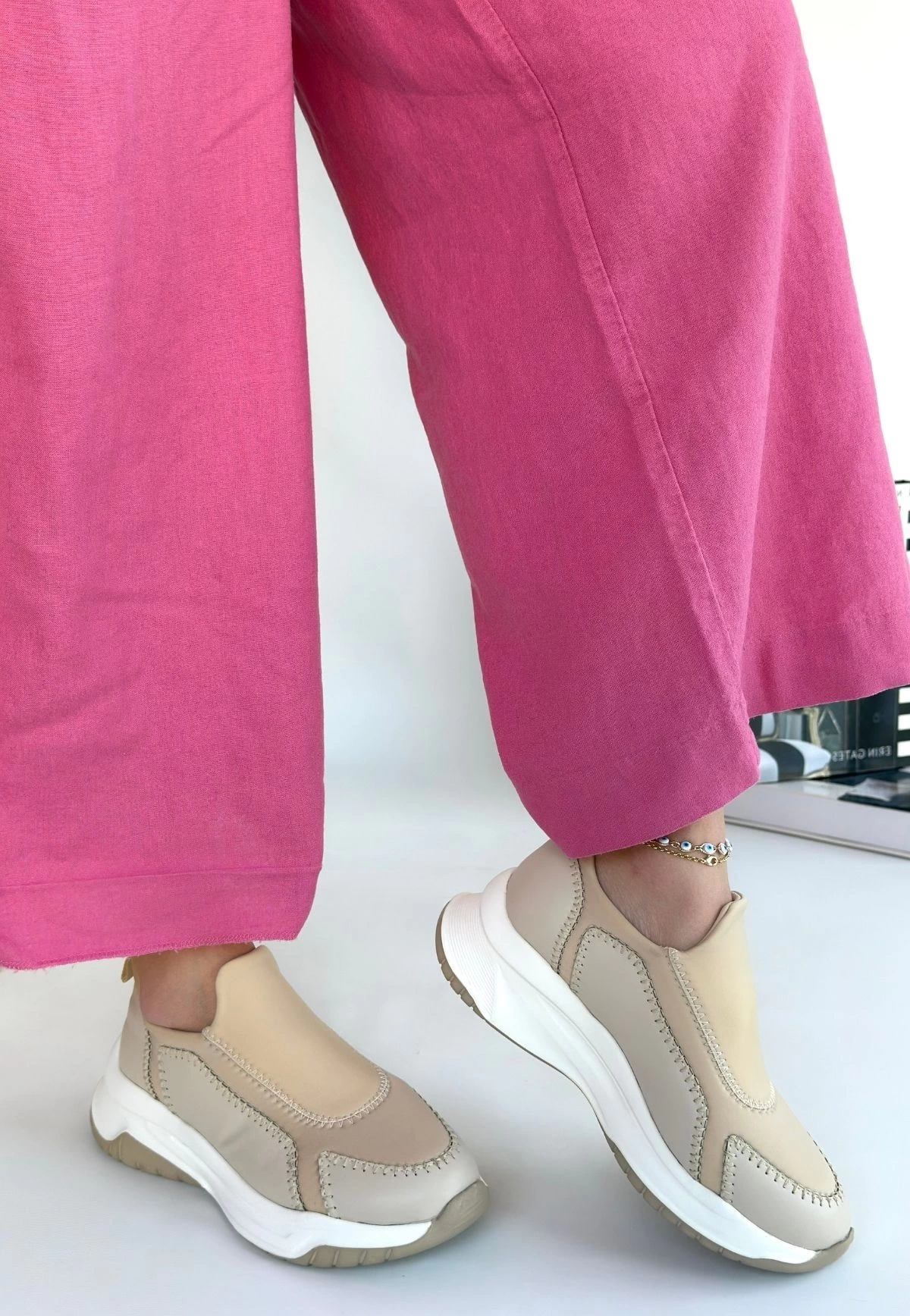 Kendy Bej Cilt Spor Ayakkabı