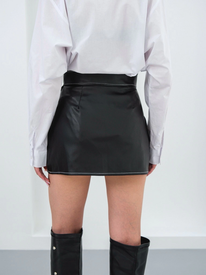 Kontrast deri etek siyah w260015