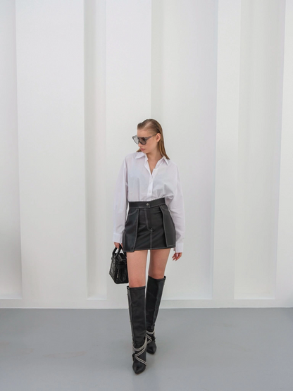 Kontrast deri etek siyah w260015