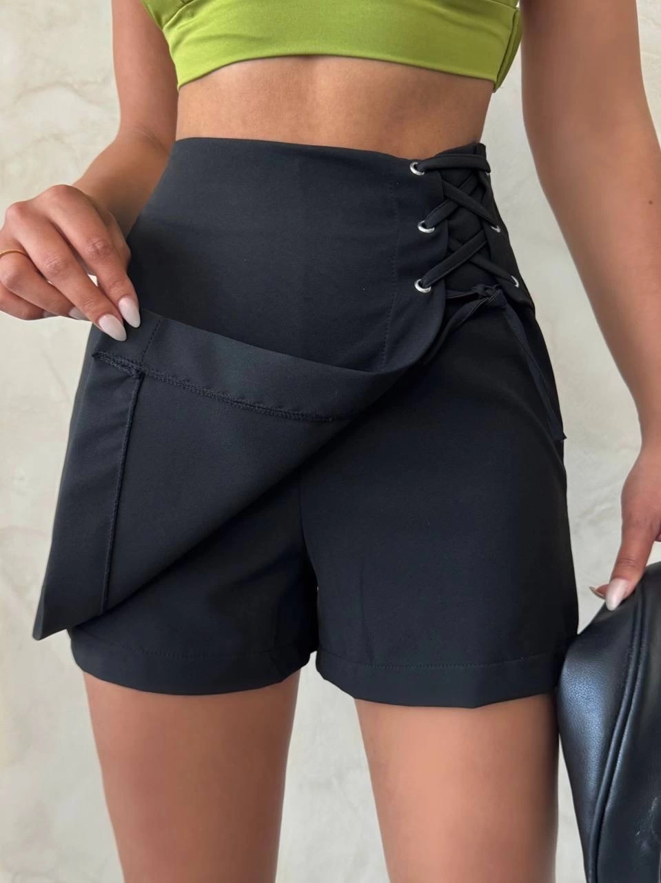 Kuş gözü şort etek s25819