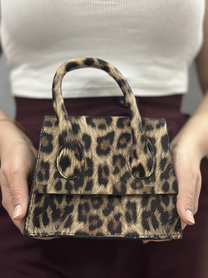 luxe leopar cilt çanta