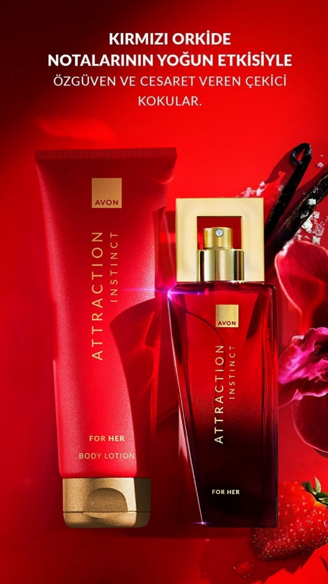 Attraction Instinct Kadın Bakım Seti - Yoğun Parfüm & Nemlendirici Vücut Losyonu