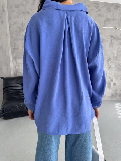 Modal oversize cepli gömlek