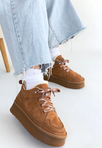 Muden Taba Süet Bağcıklı Bot