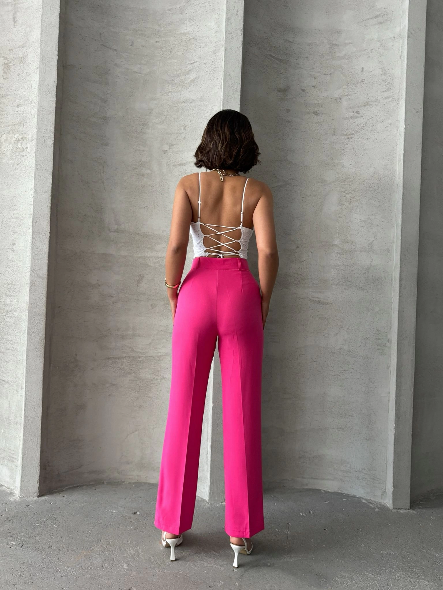 Palazzo fuşya pantolon