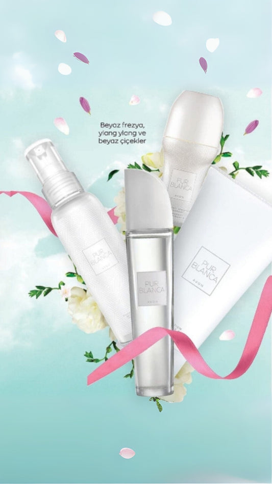 Pur Blanca 4'lü Bakım Seti | Kadın Parfüm, Vücut Spreyi, Deodorant ve Losyon