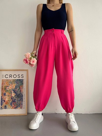 Şalvar pantolon fuşya s23202