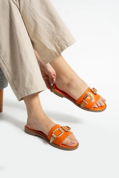 Sene Turuncu Cilt Terlik