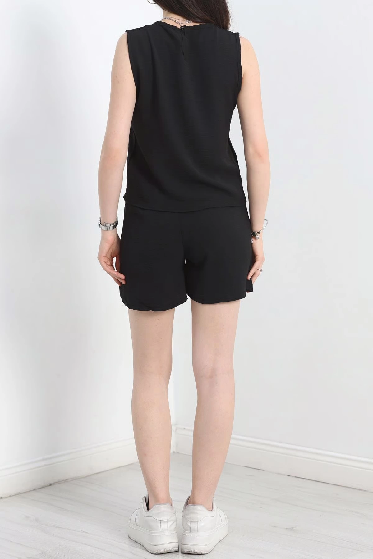 Şortlu Ayrobin takım siyah