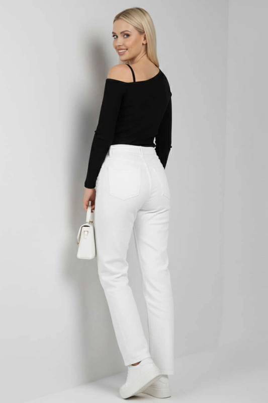 Tek Omuz İpli Bluz Siyah T4328