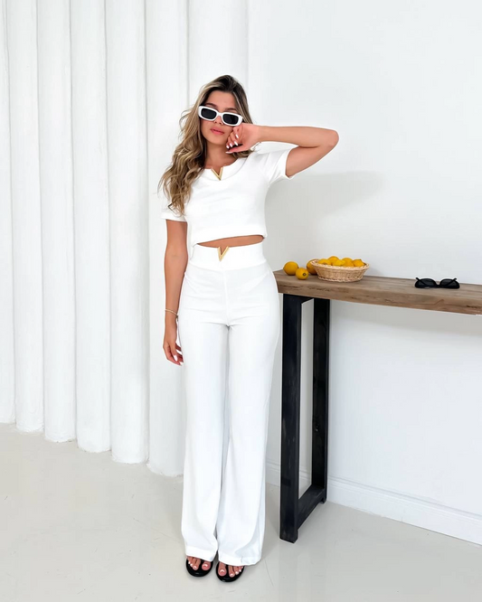 V aksesuarlı ottoman takım beyaz s255850