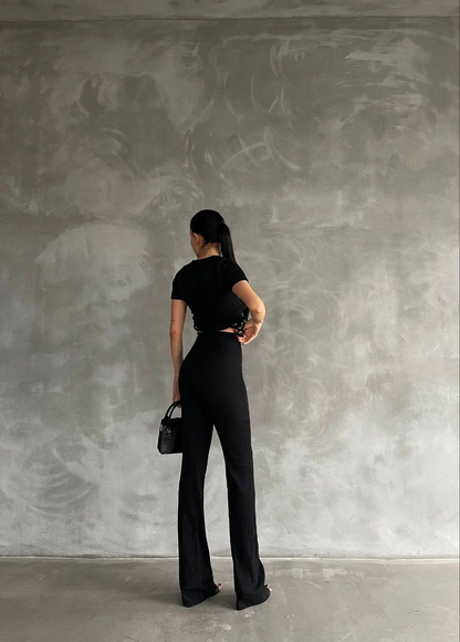 Yanları tüneli takım siyah s3161