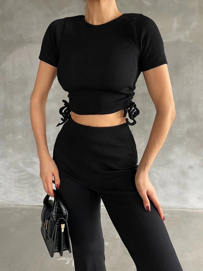 Yanları tüneli takım siyah s3161