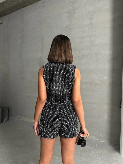 Yelekli şort takım