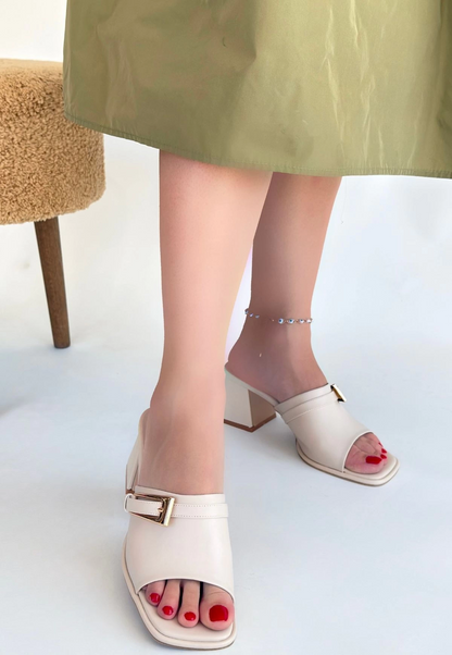 Ziva Bej Cilt Topuklu Terlik